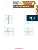 Juego Recreativo para Quinto Grado de Primaria