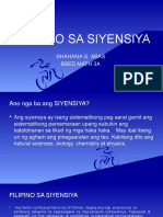 Filipino Sa Siyensiya: Shahana G. Abas Bsed Math 3A