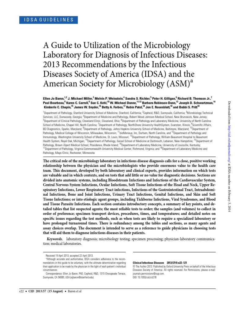 Clin Infect Dis.2013Microbiology Laboratory PDF Infection