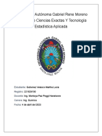 Universidad Autónoma Gabriel Rene Moreno Facultad de Ciencias Exactas Y Tecnología Estadística Aplicada