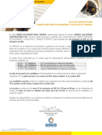 Acta de Convocatoria Comité Paritario de Seguridad Y Salud en El Trabajo