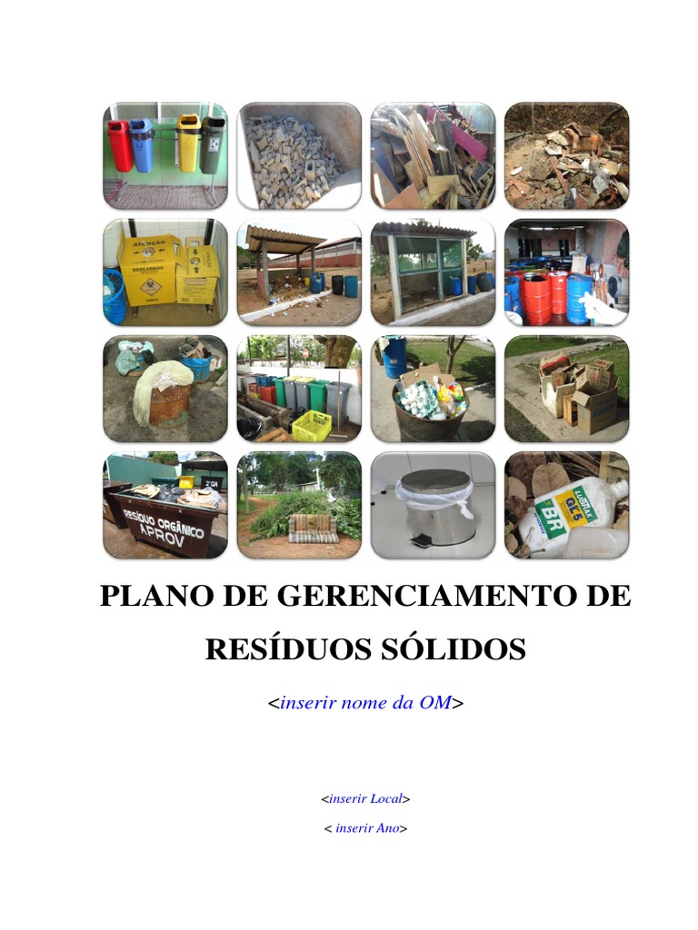 Modelo de Plano Residuos Solidos | PDF | Desperdício | Resíduos sólidos ...
