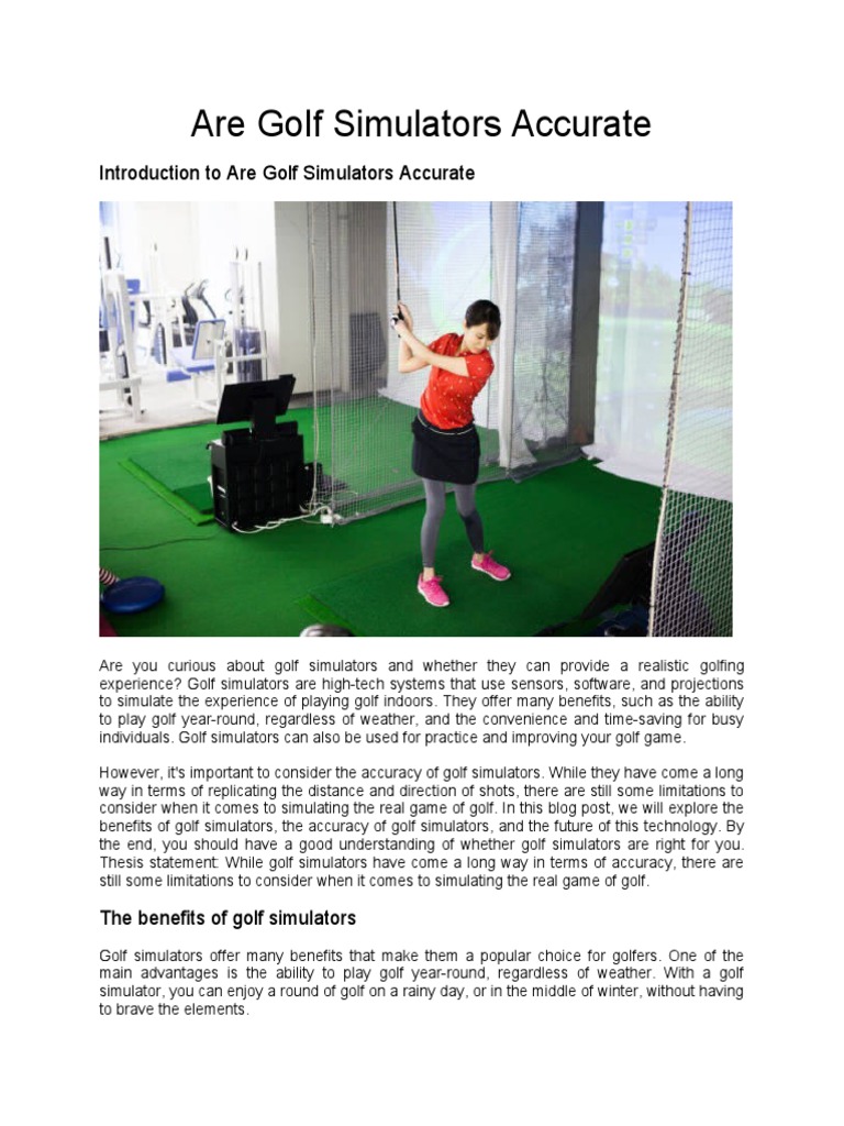 Are Golf Simulators Accurate PDF Virtual Reality Simulation