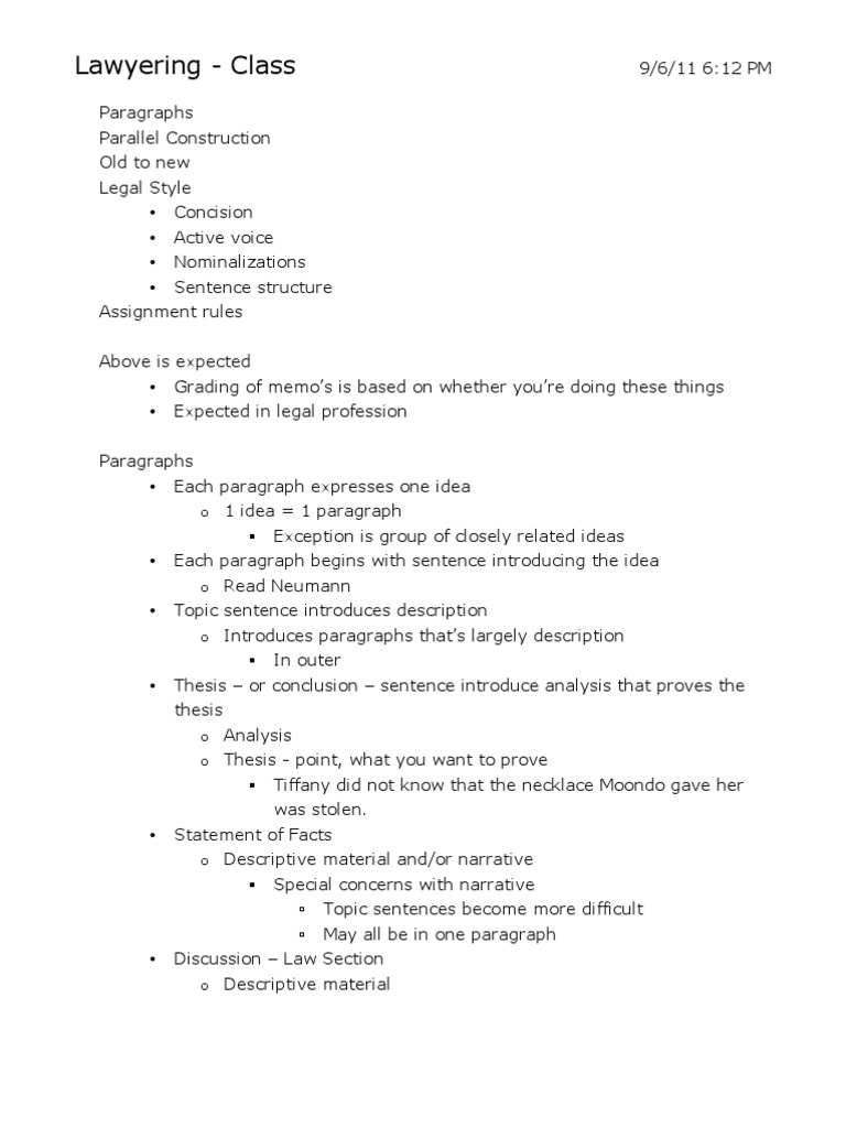 4 - General Legal Writing Rules | Verb | Paragraph | Free 30-day Trial ...