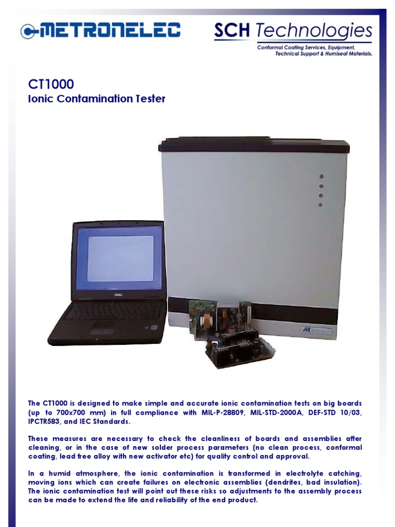 CT1000 Ionic Contamination Tester Overview | PDF | Printed Circuit ...