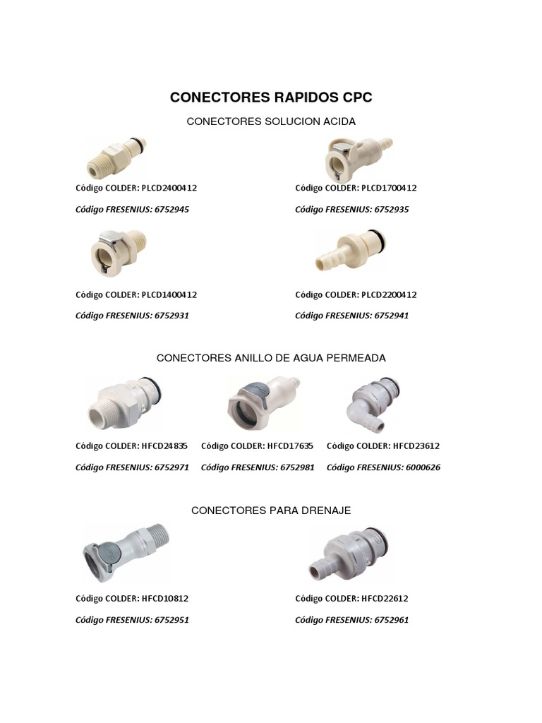 Codigos Conectores Rapidos CPC Actualizada | PDF