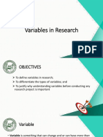 Variables in Research