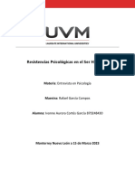 Resistencias Psicológicas en El Ser Humano.: Materia: Entrevista en Psicología