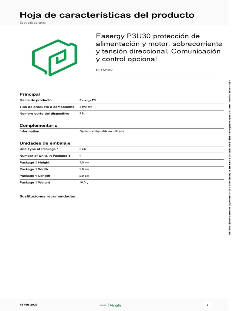 Descarga de Software Easergy P3U30 | PDF