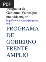 Programa de Gobierno Encuentro Por Guatemala