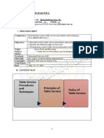 Table Service Procedures and Techniques Principles of Table Service Styles of Table Service