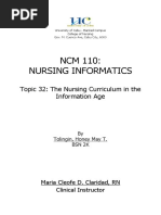 Topic 32 The Nursing Curriculum in The Information Age