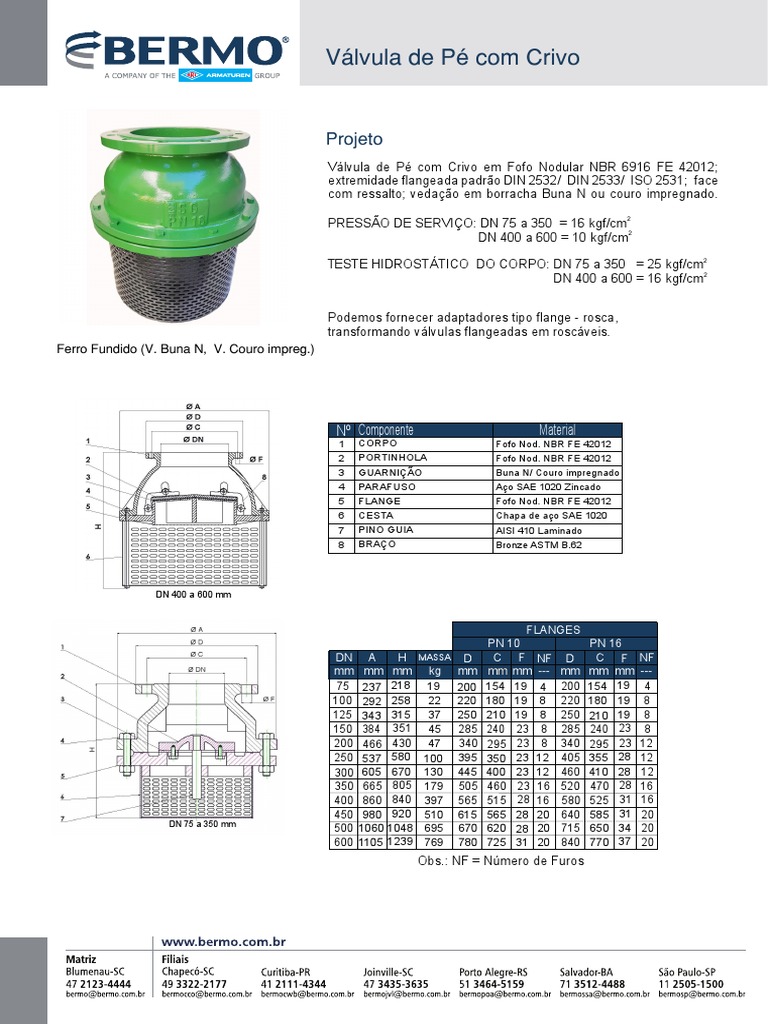 Valvula de Pe Com Crivo - 310 | PDF | Materiais de construção | Materiais