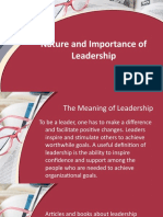Nature and Importance of Leadership