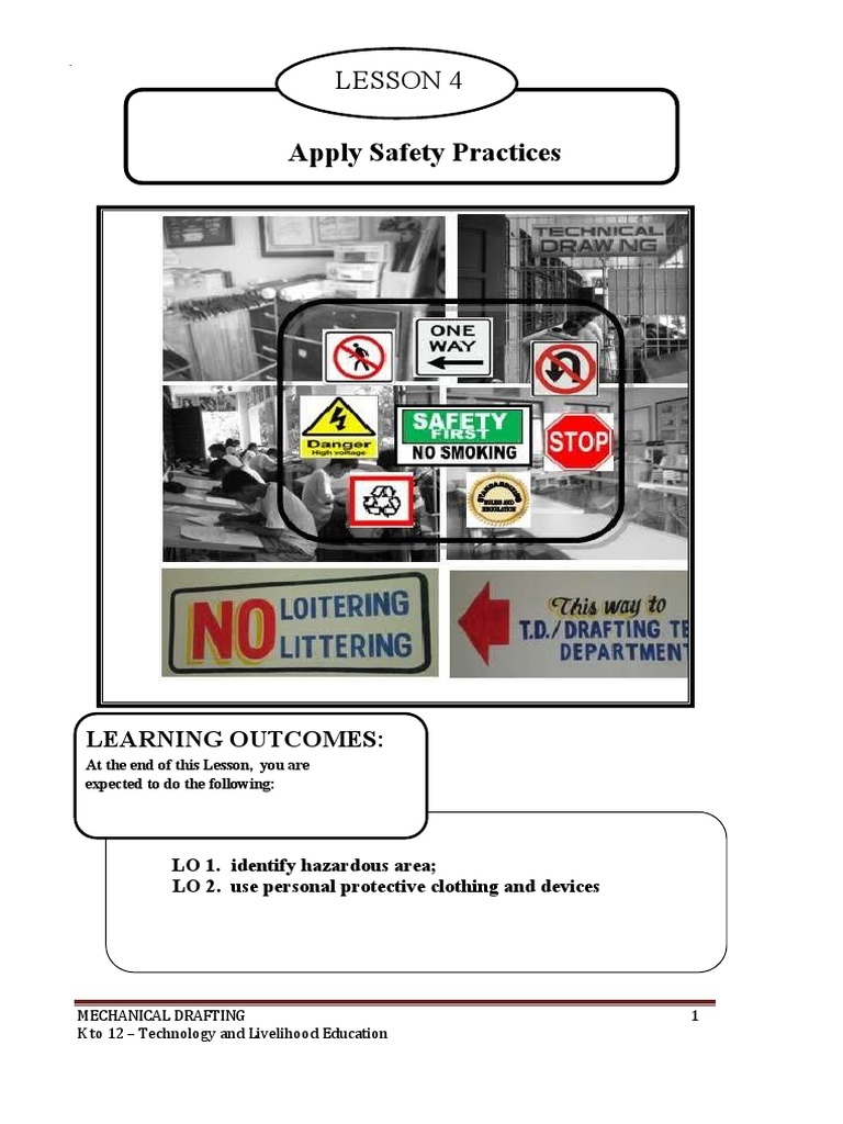 Safety Practices in Mechanical Drafting | PDF | Personal Protective ...