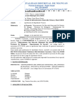 INFORME N°026-2023-MDM-WYFC-GIDUR (Informe de Aprobacion de Expediente Tecnico Mercado Municipal)