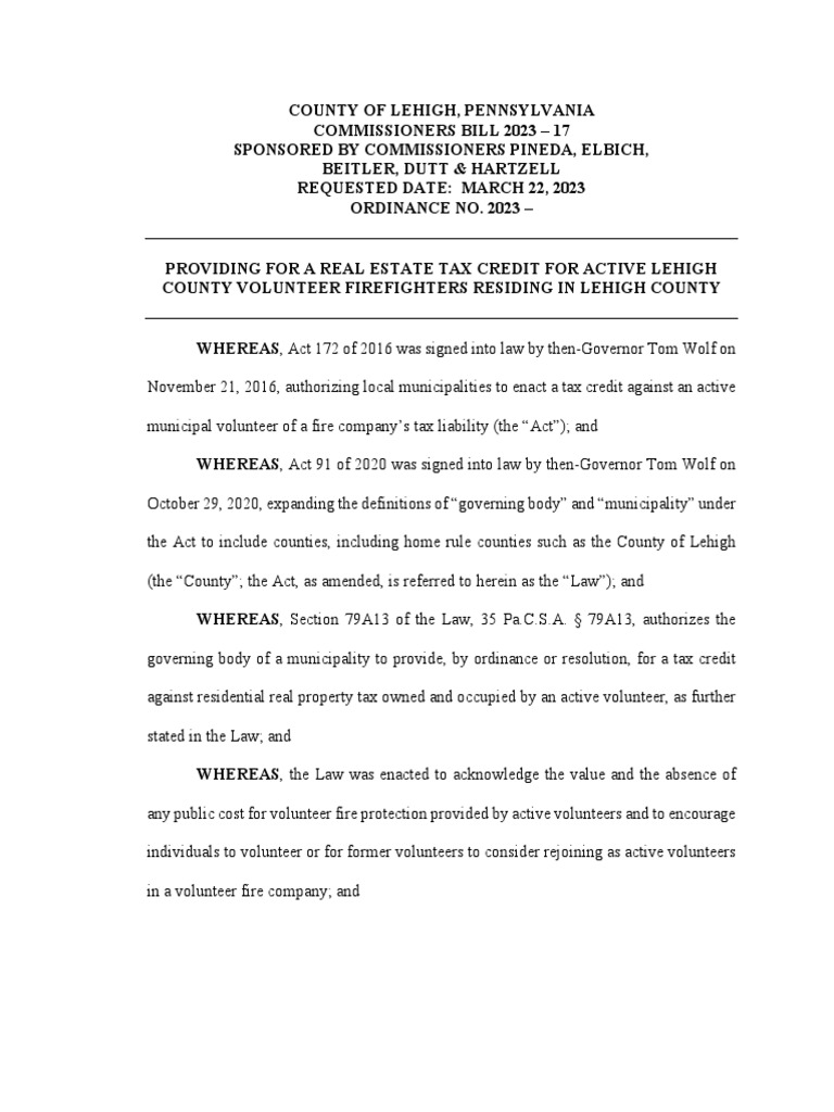 Bill 202317 PDF Property Tax Inheritance Tax