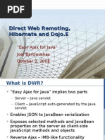 Download DWR Hibernate and DojoE - A Tutorial by Joel Barciauskas SN6410813 doc pdf