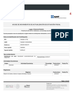 Acuse de Movimientos de Actualización de Situación Fiscal: PACHUCA DE SOTO, HIDALGO, A 24 de Mayo de 2017