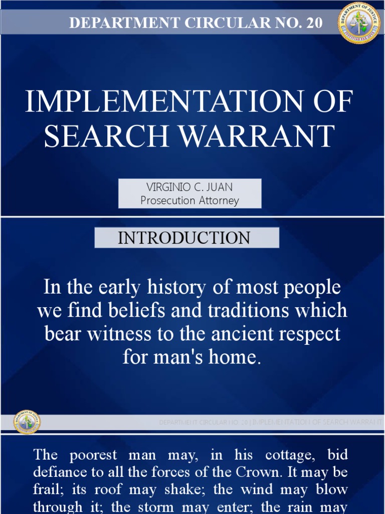 Search Warrant Implementation Guide | PDF