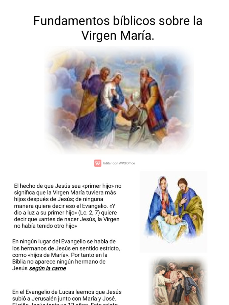 Fundamentos Bíblicos Sobre La Virgen María.1 | PDF | María, madre de ...