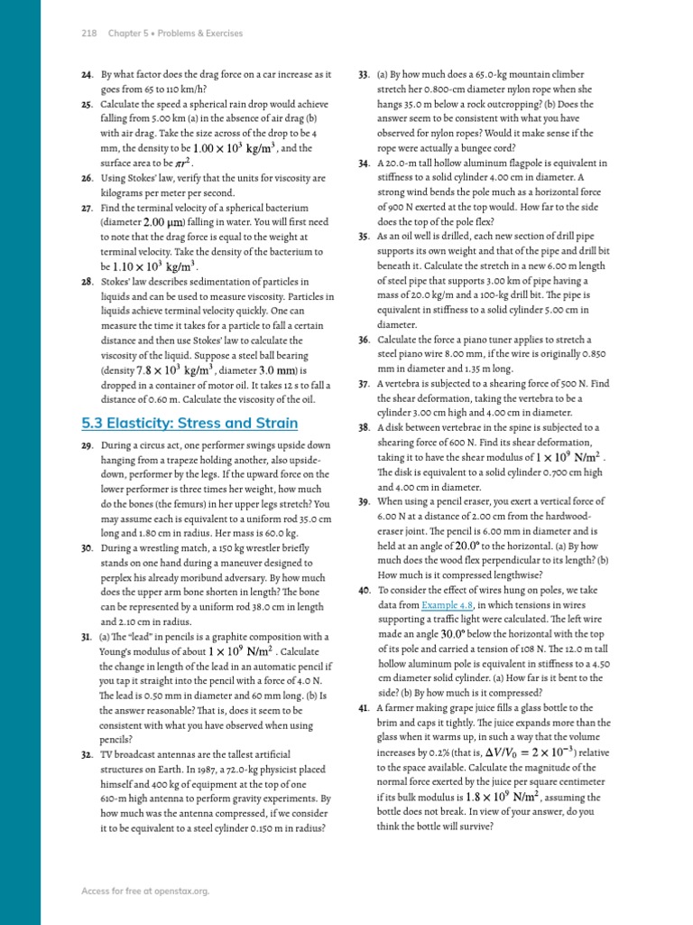 Physics Elasticity Pdf Viscosity Shear Stress