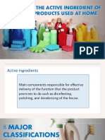 Identifying The Active Ingredient of Cleaning Products Used at Home