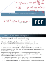 El Sistema de Los Números Complejos: August 23, 2021