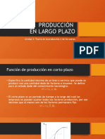 Producción en Largo Plazo: Unidad 4: Teoría de La Producción V de Los Costos