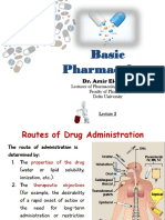Lecture 2 - Routes of Drug Administration PDF
