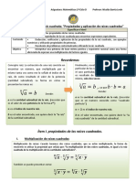 Guia 5 Propiedades de Las Raices Cuadradas