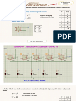 Contadores asíncronos de 5 a 8 bits con diagramas de tiempos