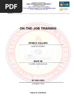 On-The-Job Training: Argie G. Callora