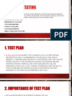 Software Testing – Test Plan