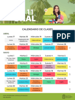 Calendario de Clases: Abril