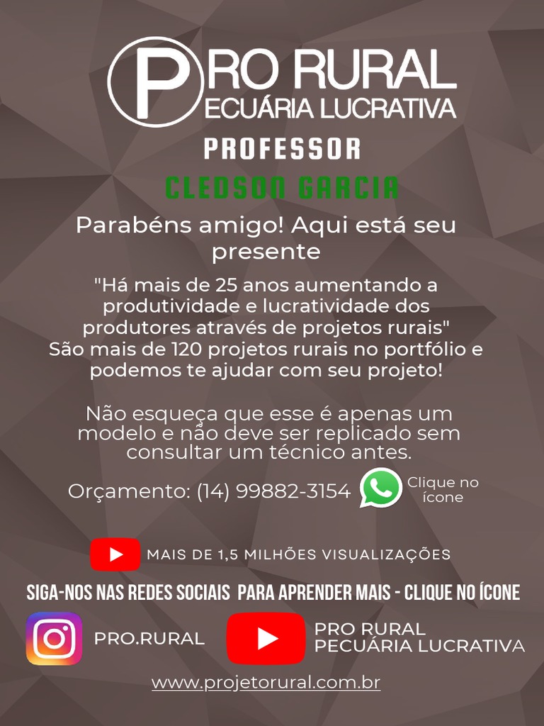 Modelo Projeto PRO Rural | PDF | Nova Zelândia | Solo