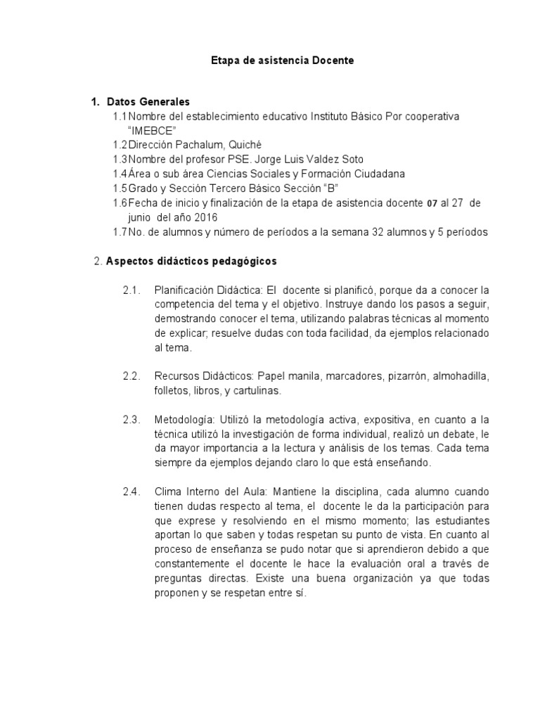 Etapa De Asistencia Docente Y Constancias Pdf Maestros Evaluación