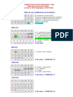 Calendário graduação