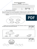 Prueba Diagnostica P.Matematico Kinder 2023