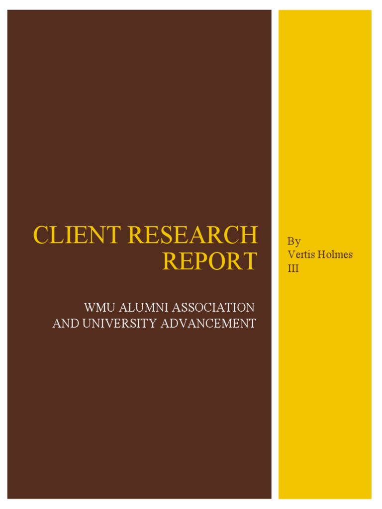 Client Research Report Revised Vertis Holmes | PDF | Social Media ...