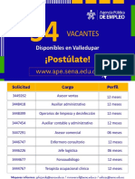 Vacantes: Disponibles en Valledupar