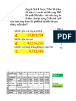 Số tiền gốc mà ông A đã trả Số tiền gốc còn nợ Số tiền trả hàng tháng trong 5 năm tiếp theo