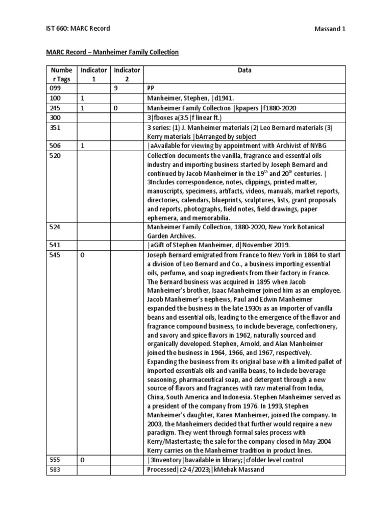 MM Marc Record | PDF