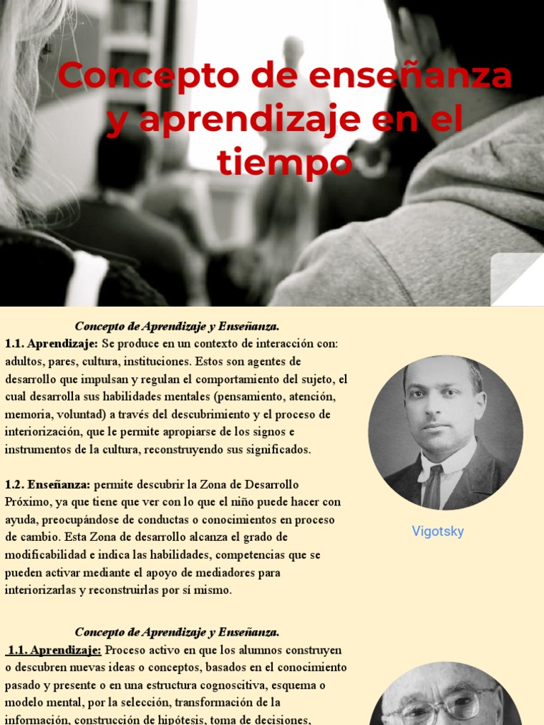 Concepto de Enseñanza y Aprendizaje en El Tiempo | PDF | Aprendizaje ...