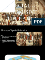 Special Inclusive Education: Historical & Legal Foundations