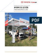 Informe de Gestión - Campaña Punto Line Up Toyota - Semana 1 (Tafi Del Valle - Enero 2021)
