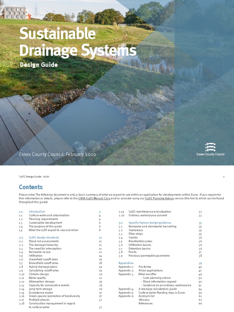 Essex SuDS Design Guide 2020 | PDF | Stormwater | Surface Runoff