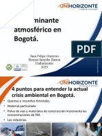 Contaminante Atmosférico en Bogotá.: Juan Felipe Guerrero Brayan Snayder Ilarion Unihorizonte 2023