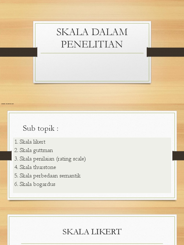 10-Skala Penelitian (Instrumen) | PDF