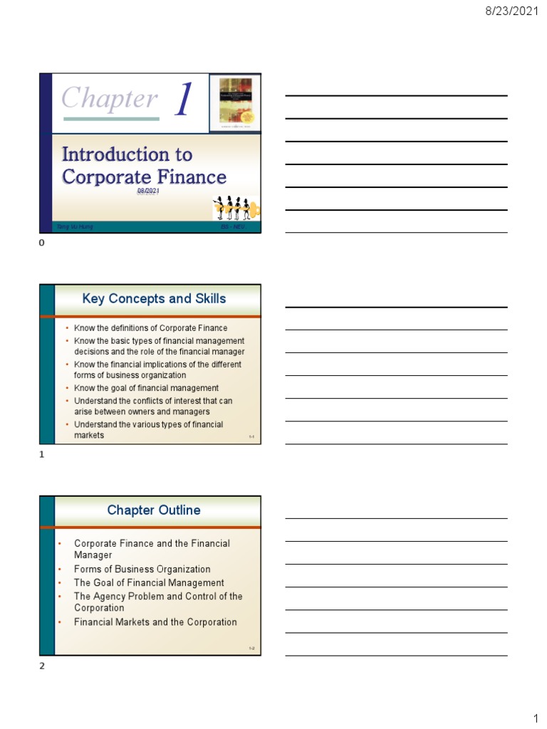 Chapter 1 introduction to corporate finance pdf partnership taxes